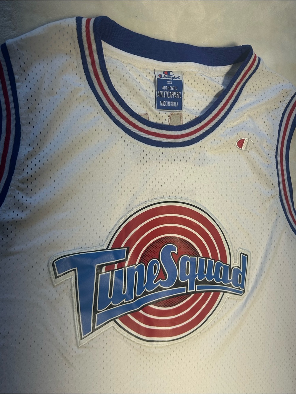 White Space Jam Tune Squad Champion Basketball Jersey - Picture 2 of 4